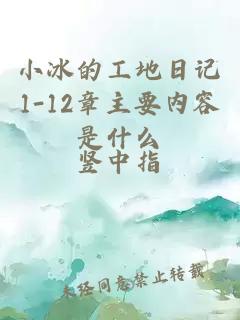 小冰的工地日记1-12章主要内容是什么