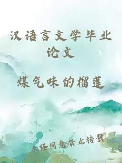 汉语言文学毕业论文