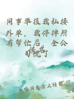 同事举报我私接外单,我停掉所有帮忙后,全公司慌了