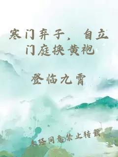 寒门弃子，自立门庭换黄袍