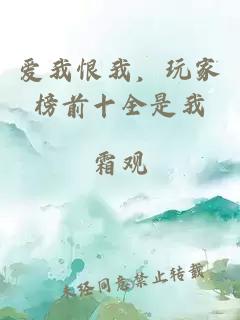 爱我恨我，玩家榜前十全是我
