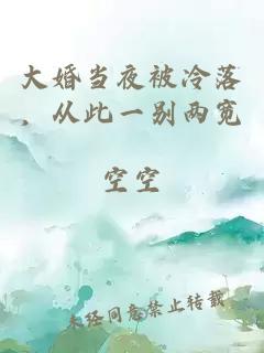 大婚当夜被冷落,从此一别两宽