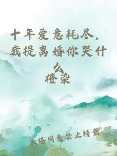 十年爱意耗尽，我提离婚你哭什么
