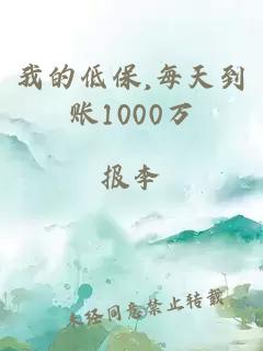 我的低保,每天到账1000万